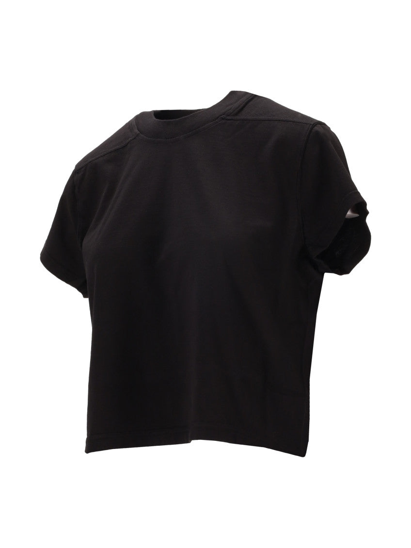 Black Solid Crew Neck T-Shirt 4