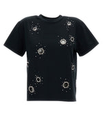 Black Embellished Crew Neck T-Shirt 1