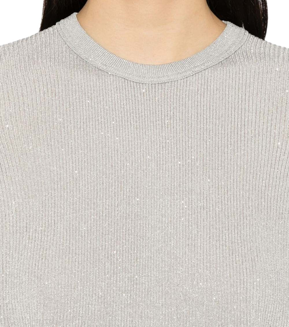 Silver Embellished Crew Neck Top 5