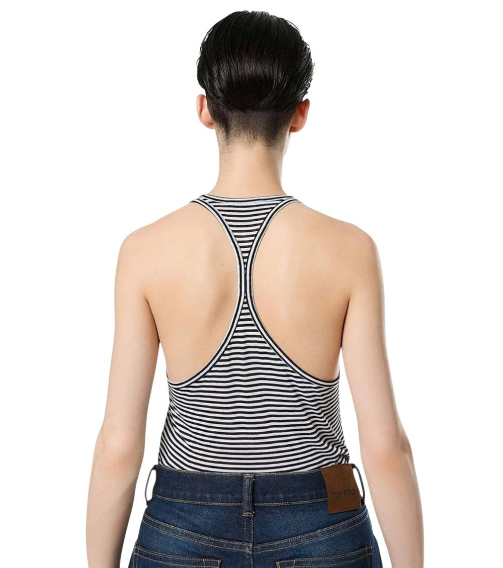 Black Stripes Scoop Neck Tank Top 3