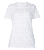 White Checks Crew Neck Top 1