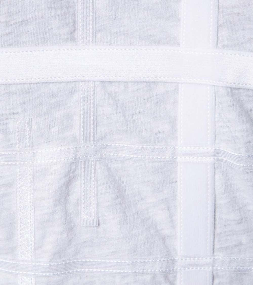 White Checks Crew Neck Top 5