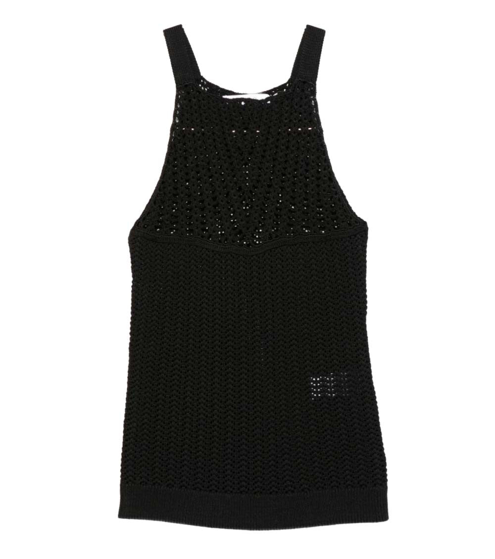 Black Embellished Scoop Neck Top 1