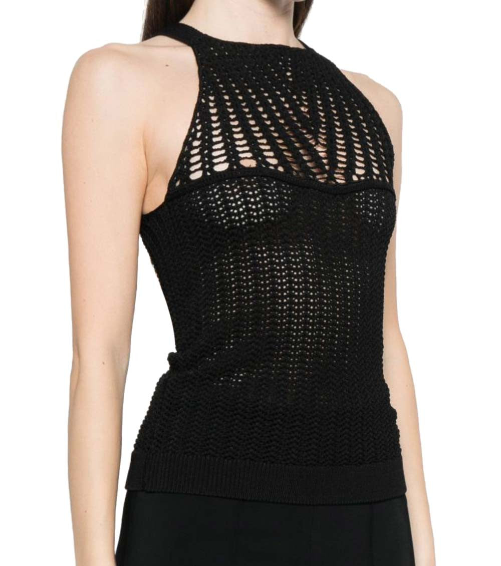 Black Embellished Scoop Neck Top 3