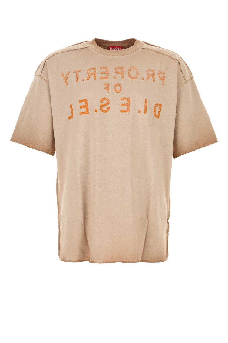 Beige Logo T-Shirt 1