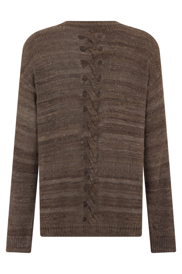 Brown Crew Neck Sweater 2