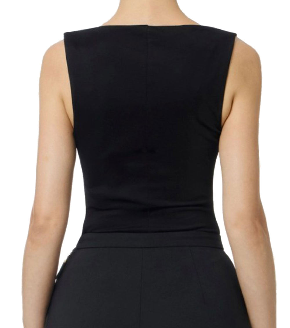 Black Round Neck Sleeveless Top 3