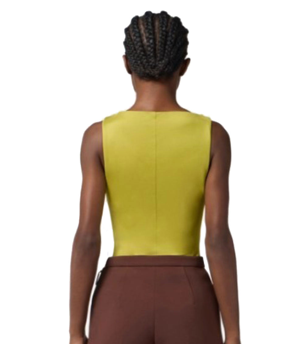 Green Round Neck Sleeveless Top 2