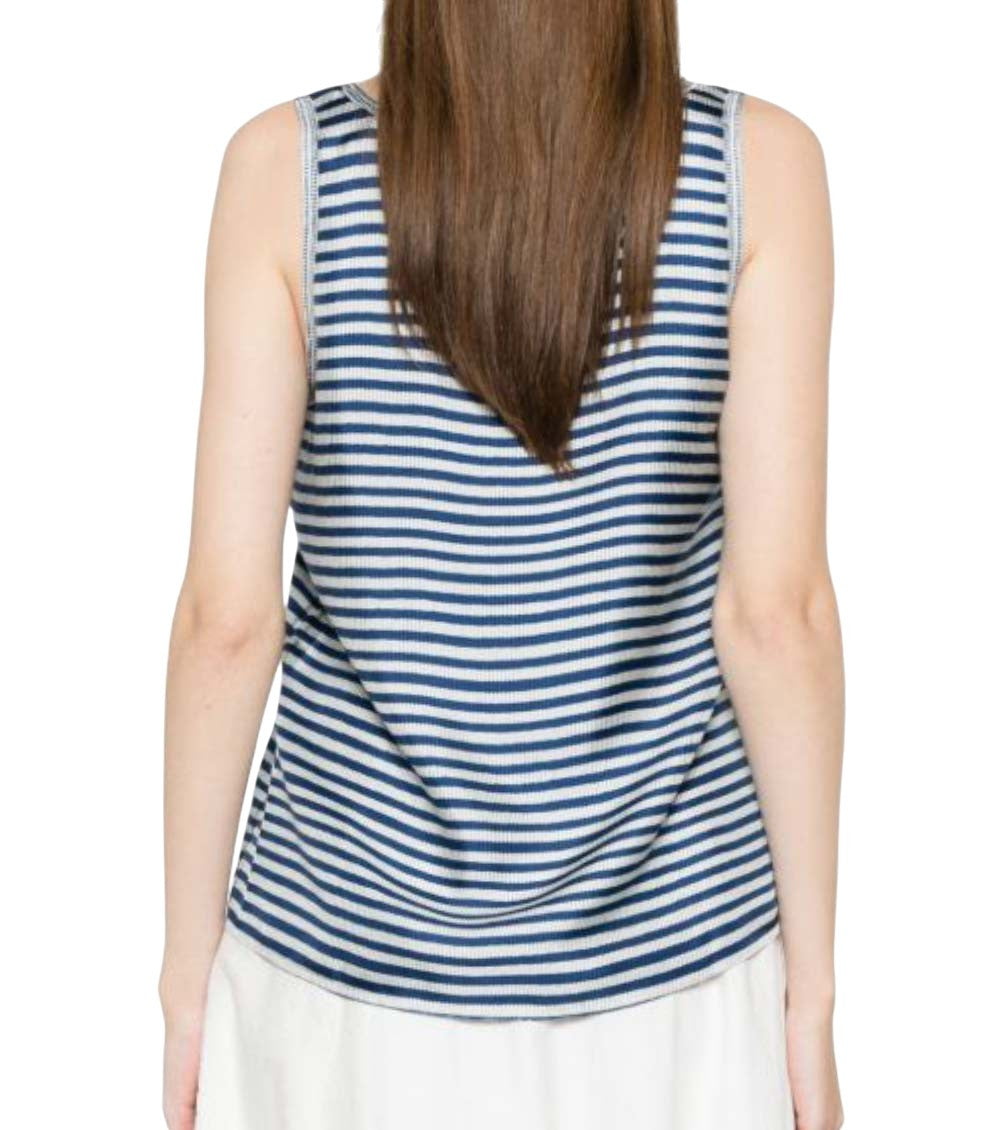 Sky Blue Stripes Tank Top 3