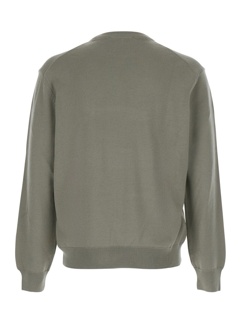 Olive Crew Neck Sweater 2