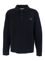 Black Shirt Collar Sweater 1