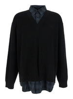 Black V Neck Sweater 1