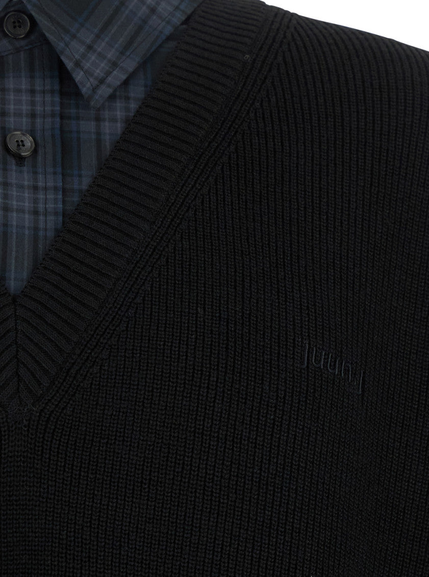 Black V Neck Sweater 3