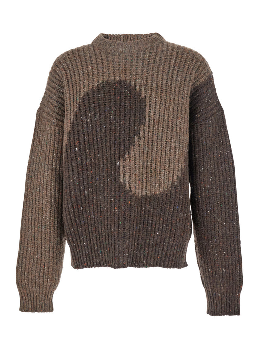 Brown Crew Neck Sweater 1