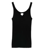 Black Knitted Scoop Neck Tank Top 1