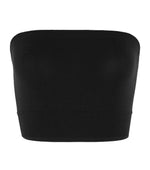 Black Solid Strapless Top 1