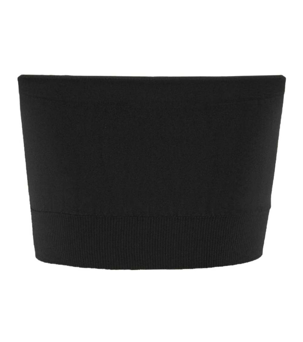Black Solid Strapless Top 2