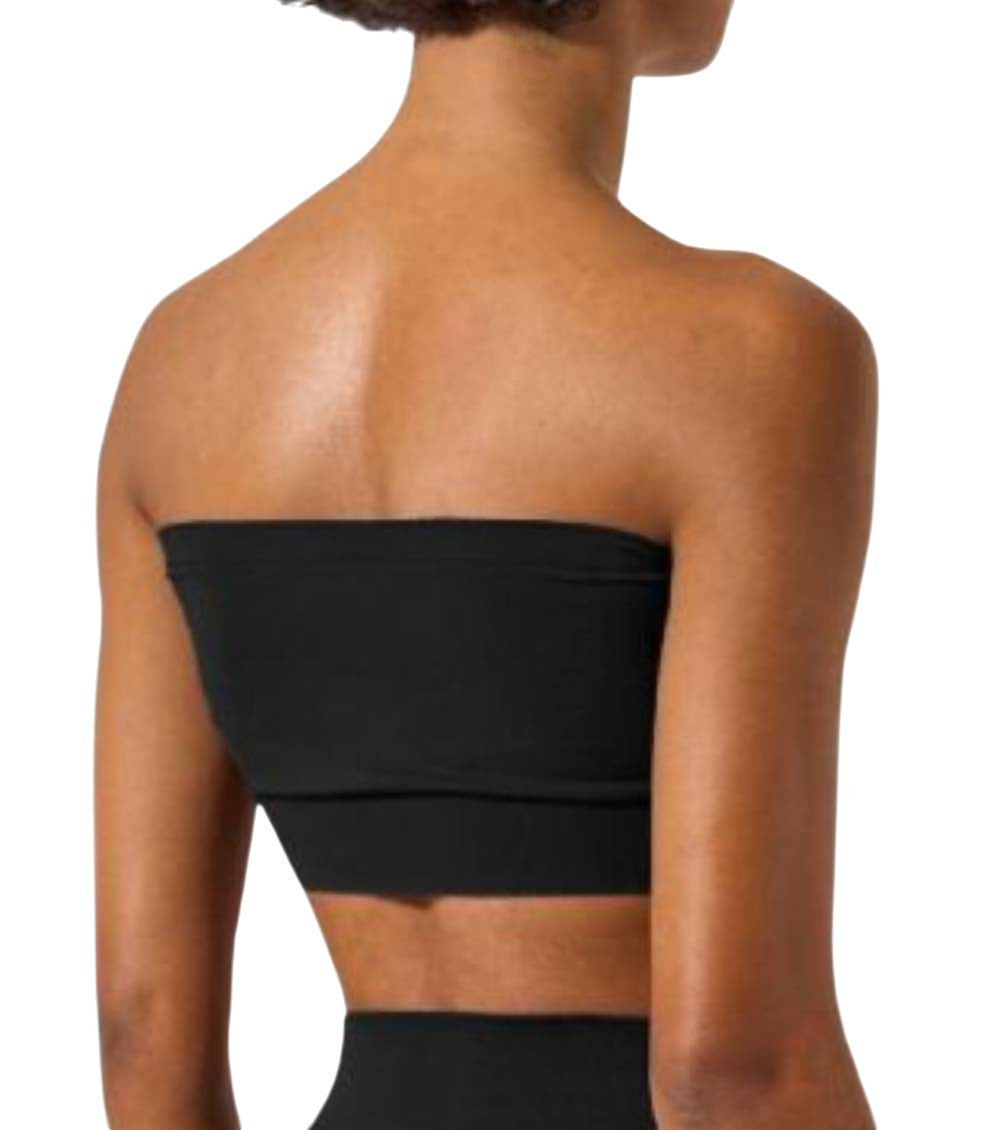Black Solid Strapless Top 4