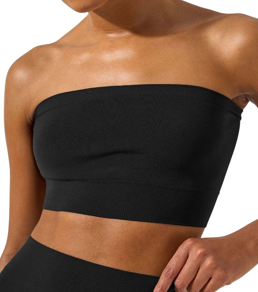Black Solid Strapless Top 5