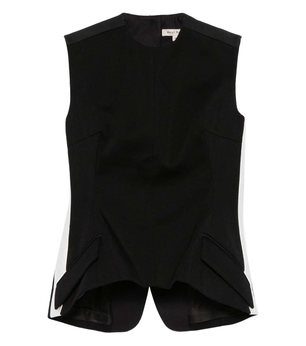 Black Solid Round Neck Top 1