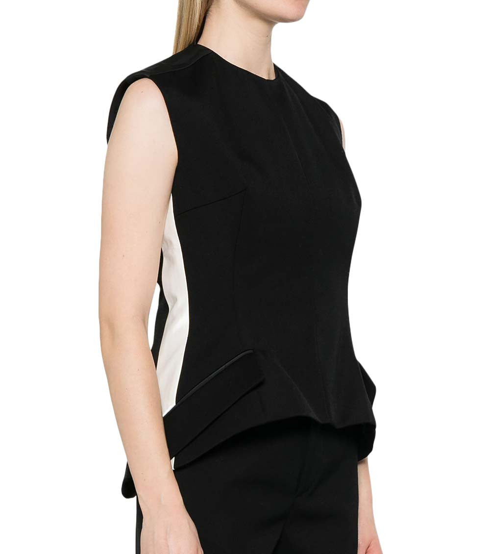 Black Solid Round Neck Top 2