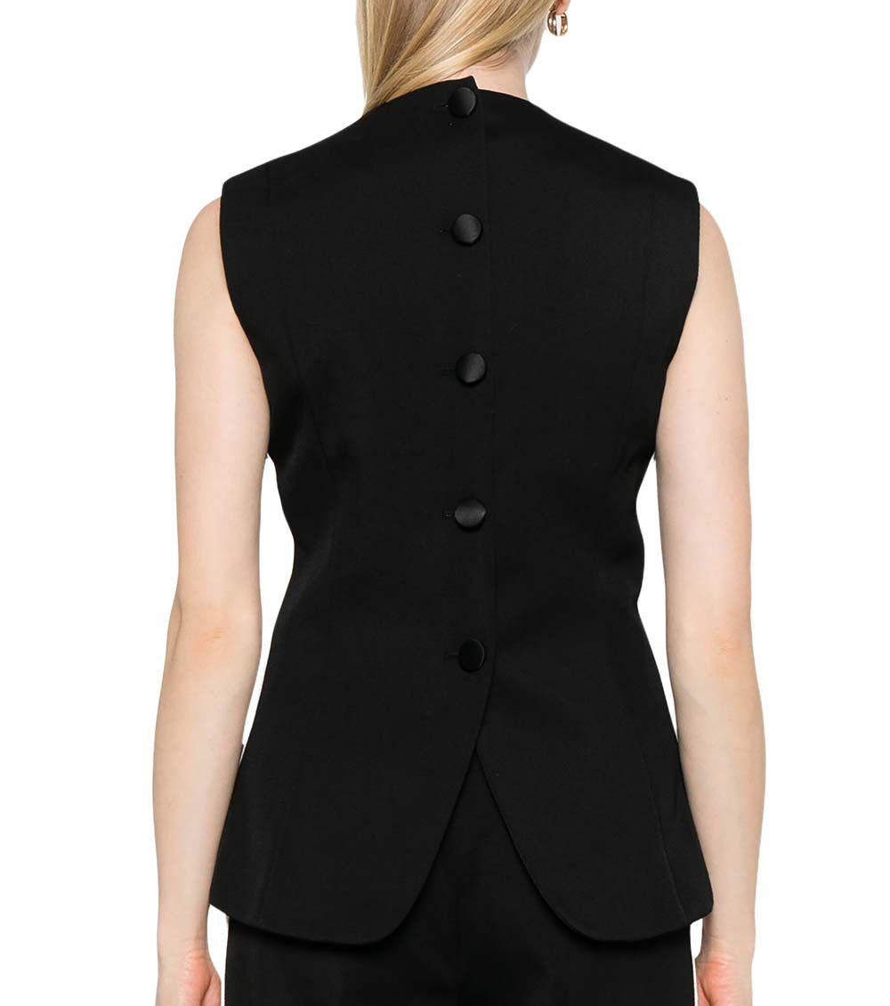 Black Solid Round Neck Top 3