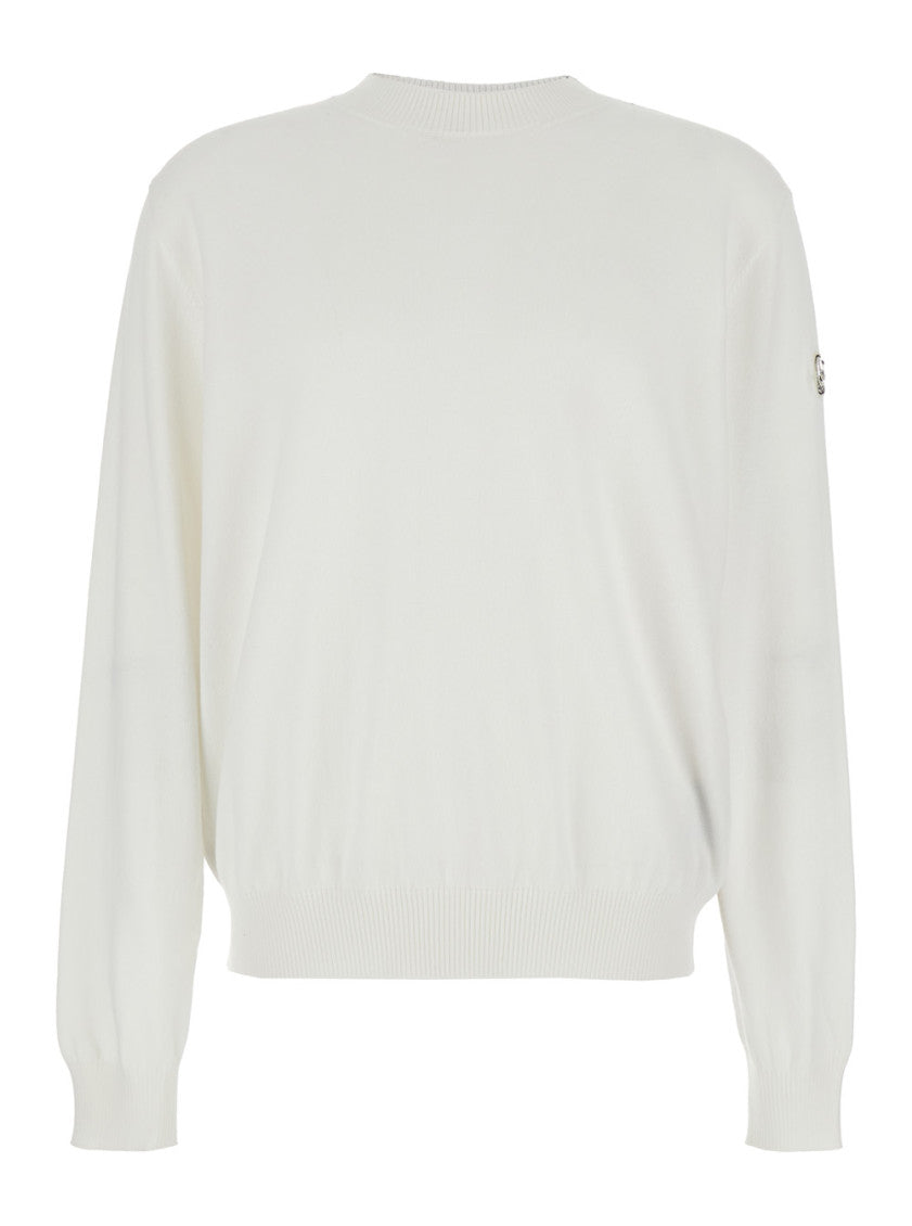 White Crew Neck Sweater 1