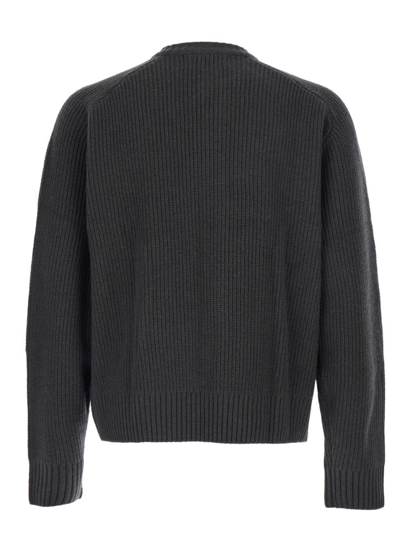 Dark Grey Knitted Cardigan 2