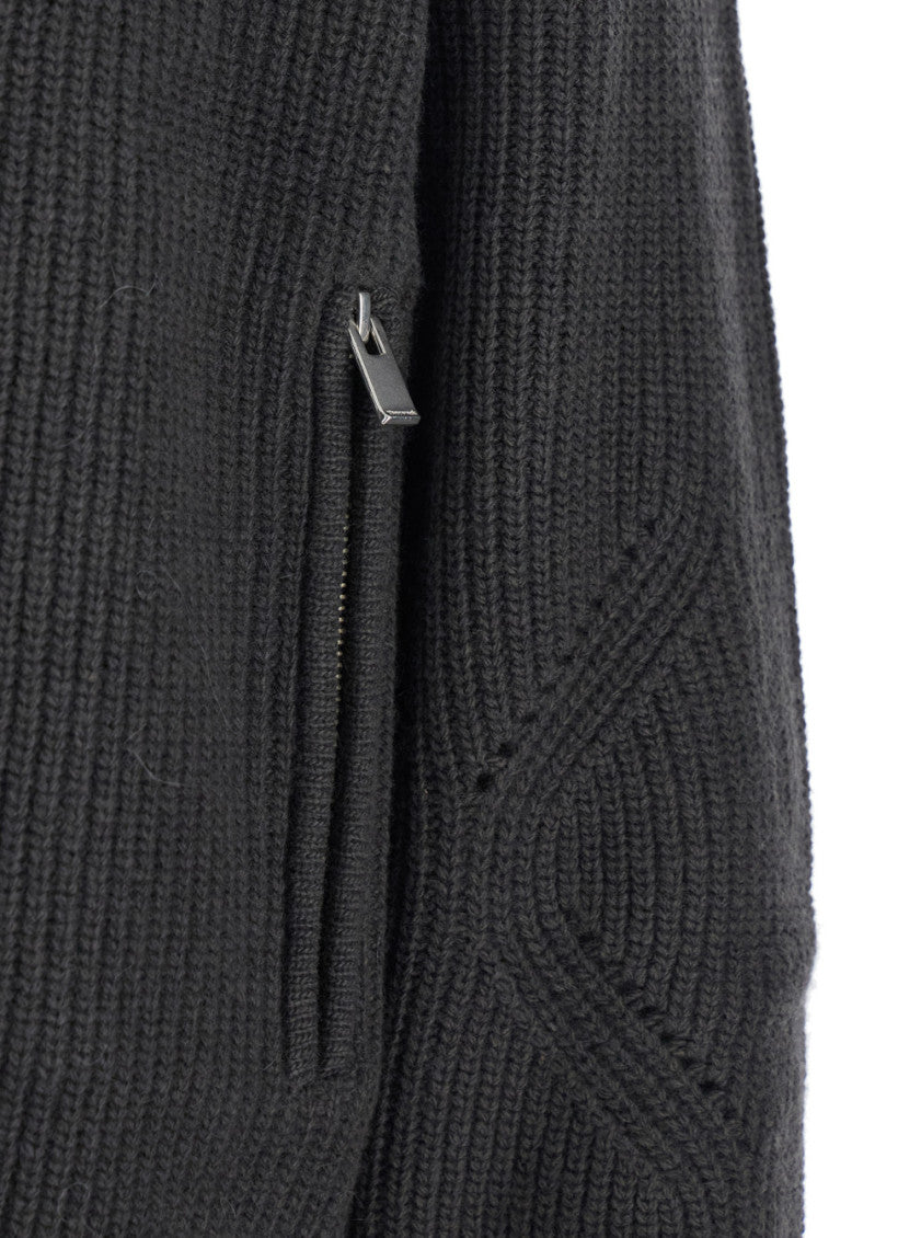 Dark Grey Knitted Cardigan 3
