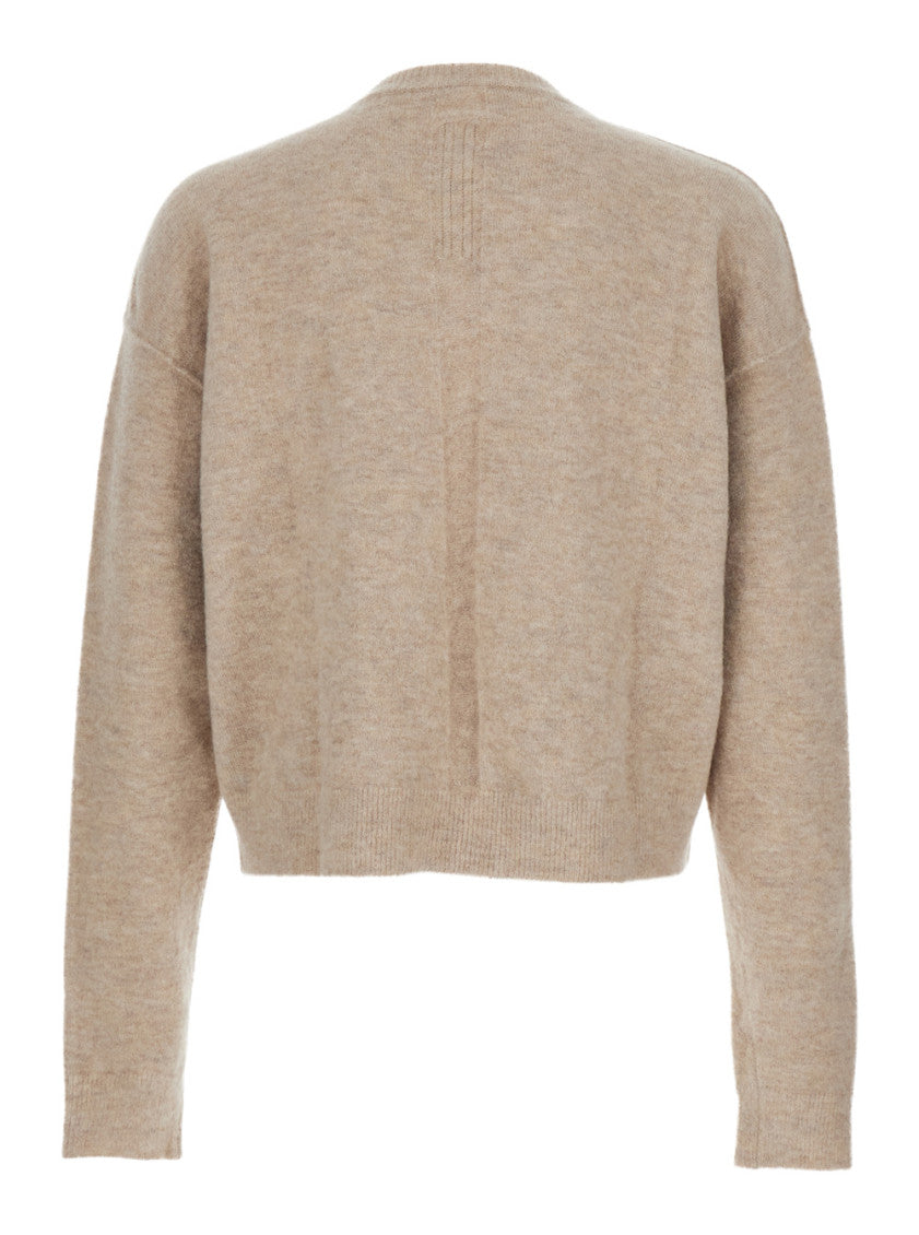 Beige V Neck Sweater 2