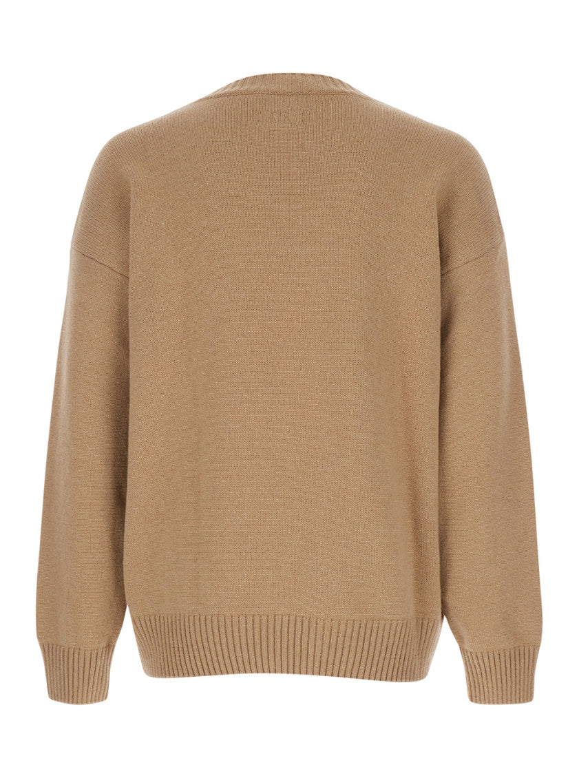 Beige Crew Neck Sweater 2