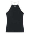 Black Solid Halter Neck Top 1