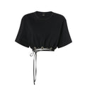 Black Solid Round Neck Top 1