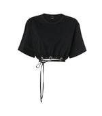 Black Solid Round Neck Top 1