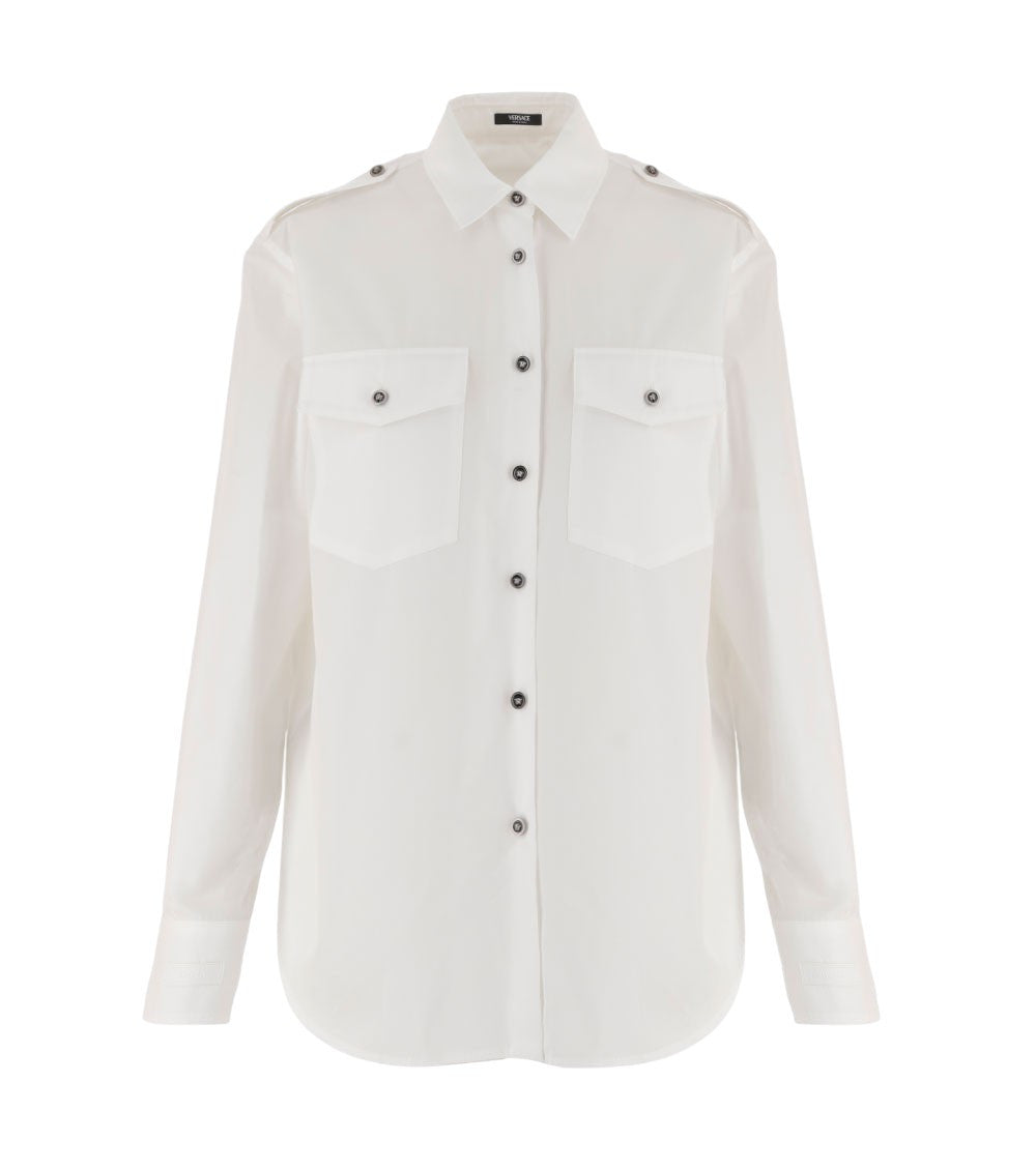 White Regular Solid Shirt 1