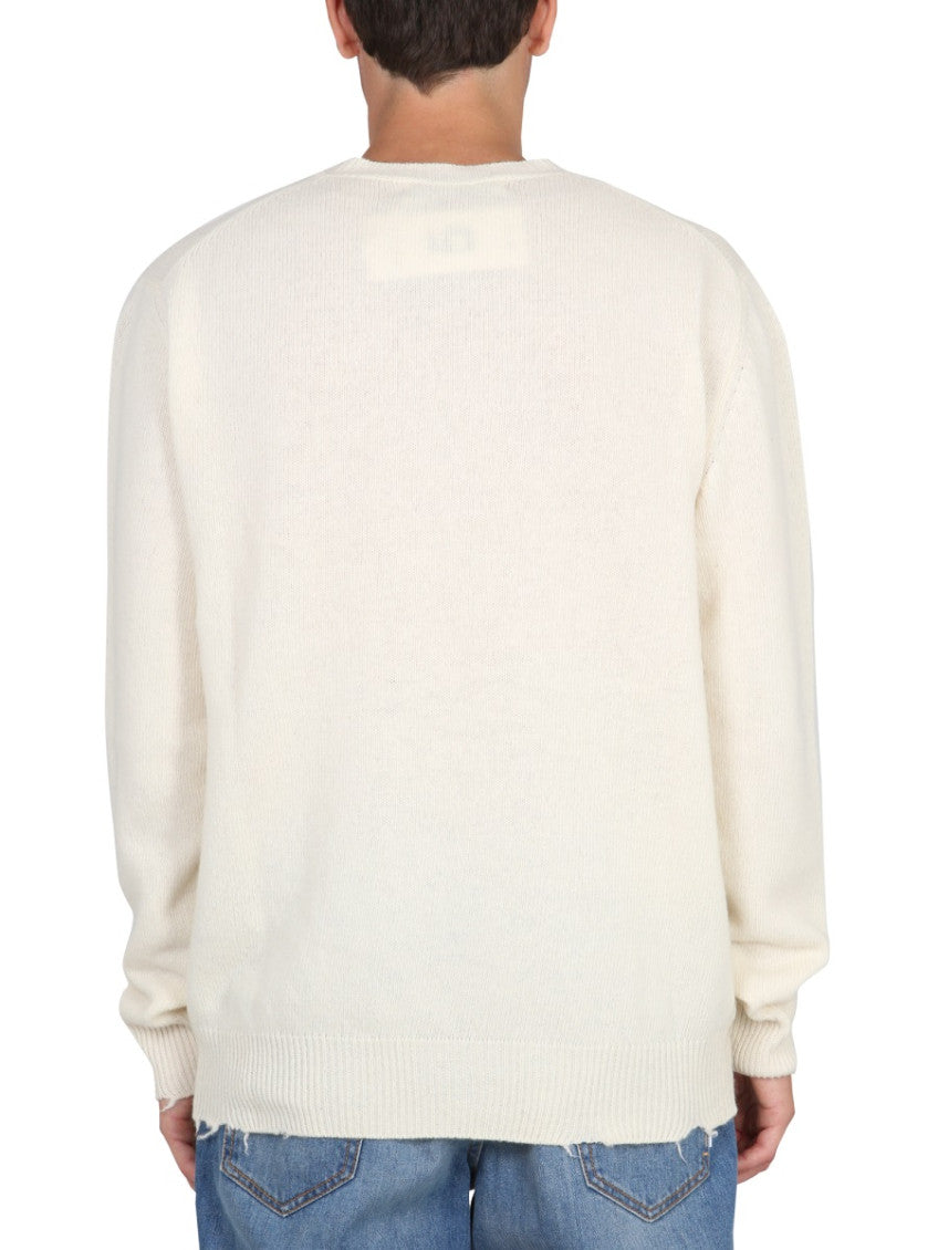 Off White Solid Sweater 3