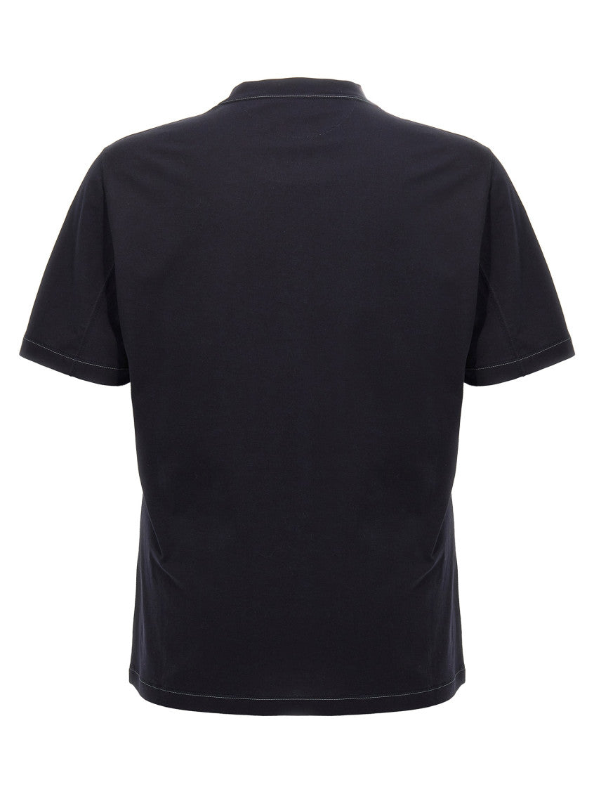 Navy Blue Logo Embroidery T-shirt 2