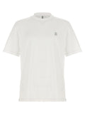 White Logo Embroidery T-shirt 1