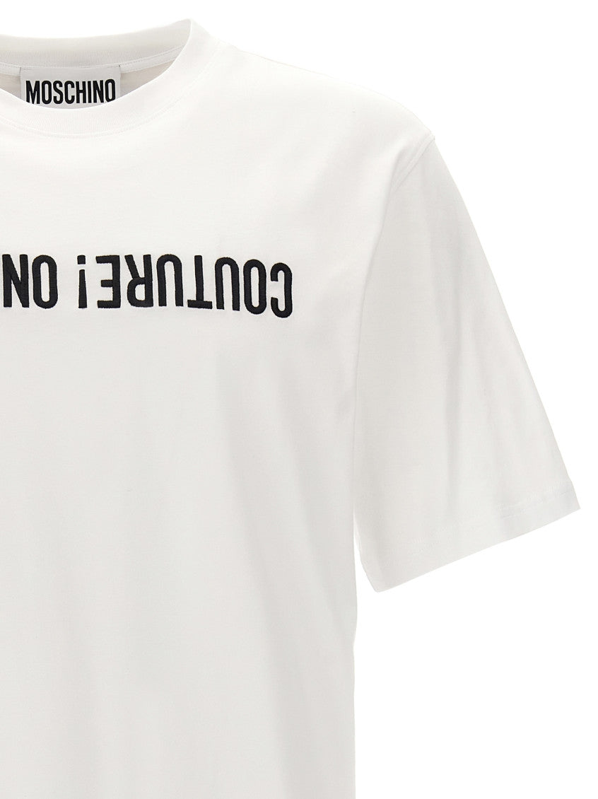 White Logo Embroidery T-shirt 3