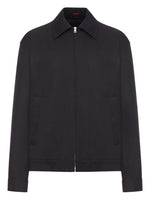 Black Cotton Zipped Jacket 1