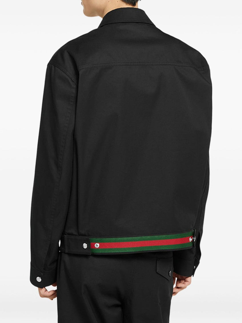 Black Cotton Zipped Jacket 2