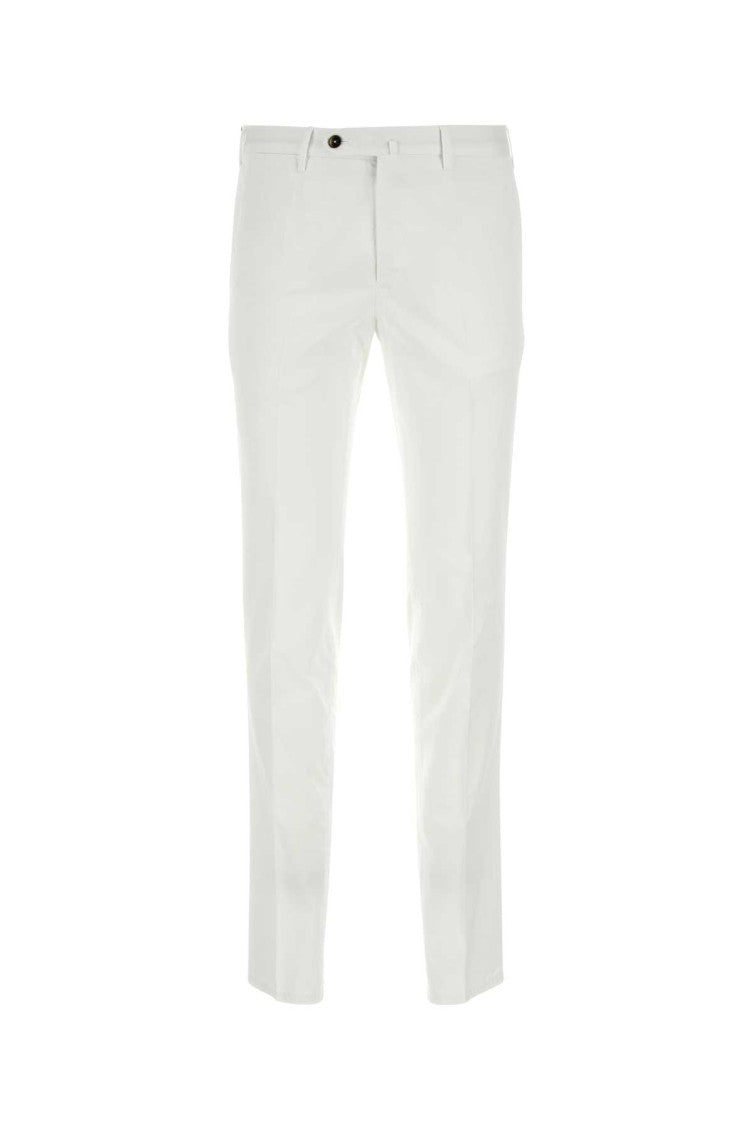 White Stretch Chino Trousers 1