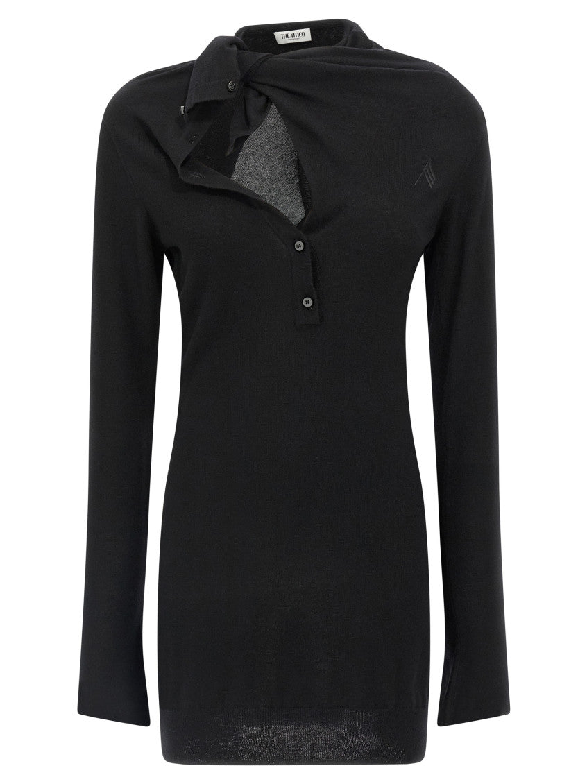 Black Cashmere wool dress 2