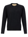 Black Logo Embroidery Sweater 1