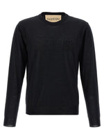 Black Logo Embroidery Sweater 1