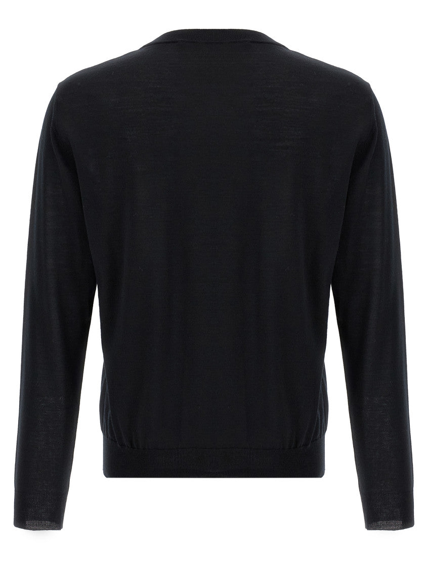 Black Logo Embroidery Sweater 2