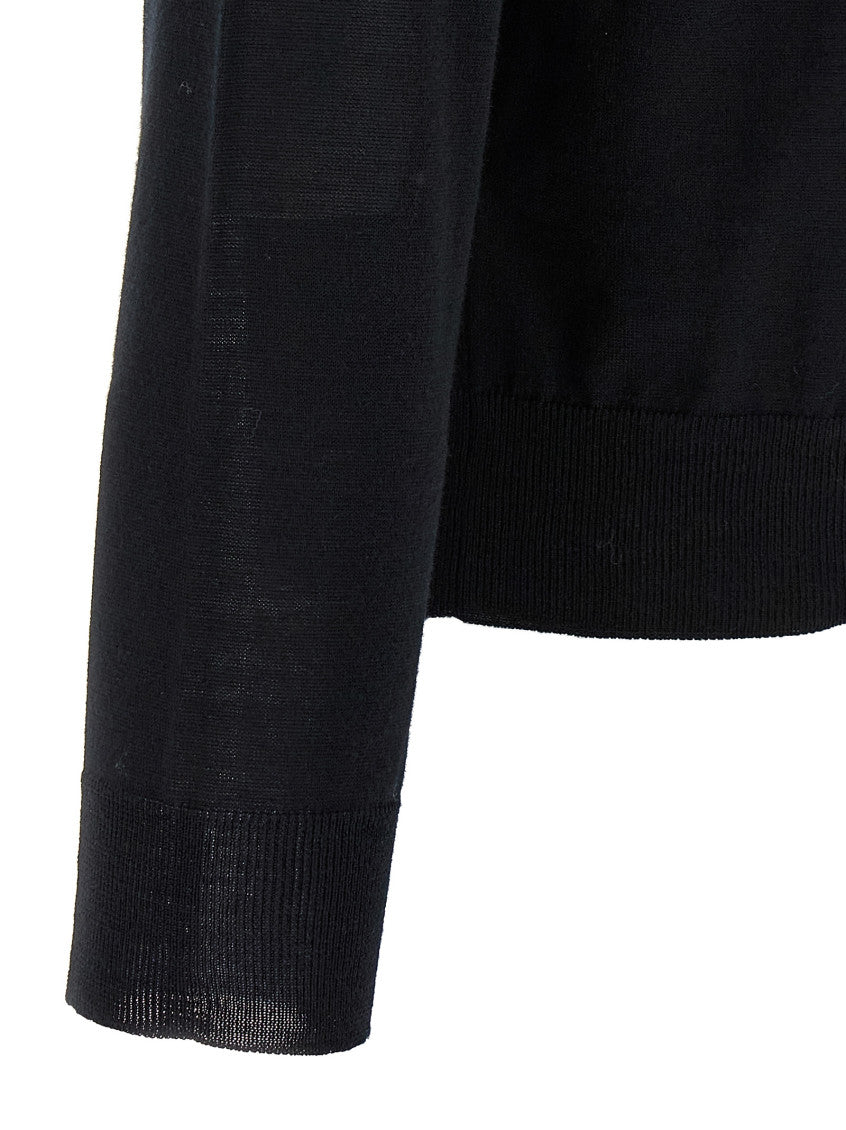 Black Logo Embroidery Sweater 4