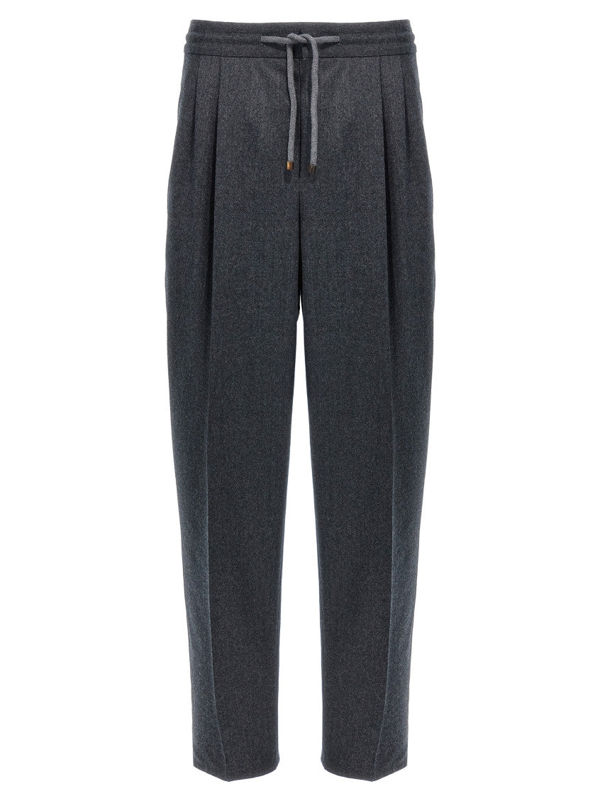 Grey Front Pleat Trouser 1