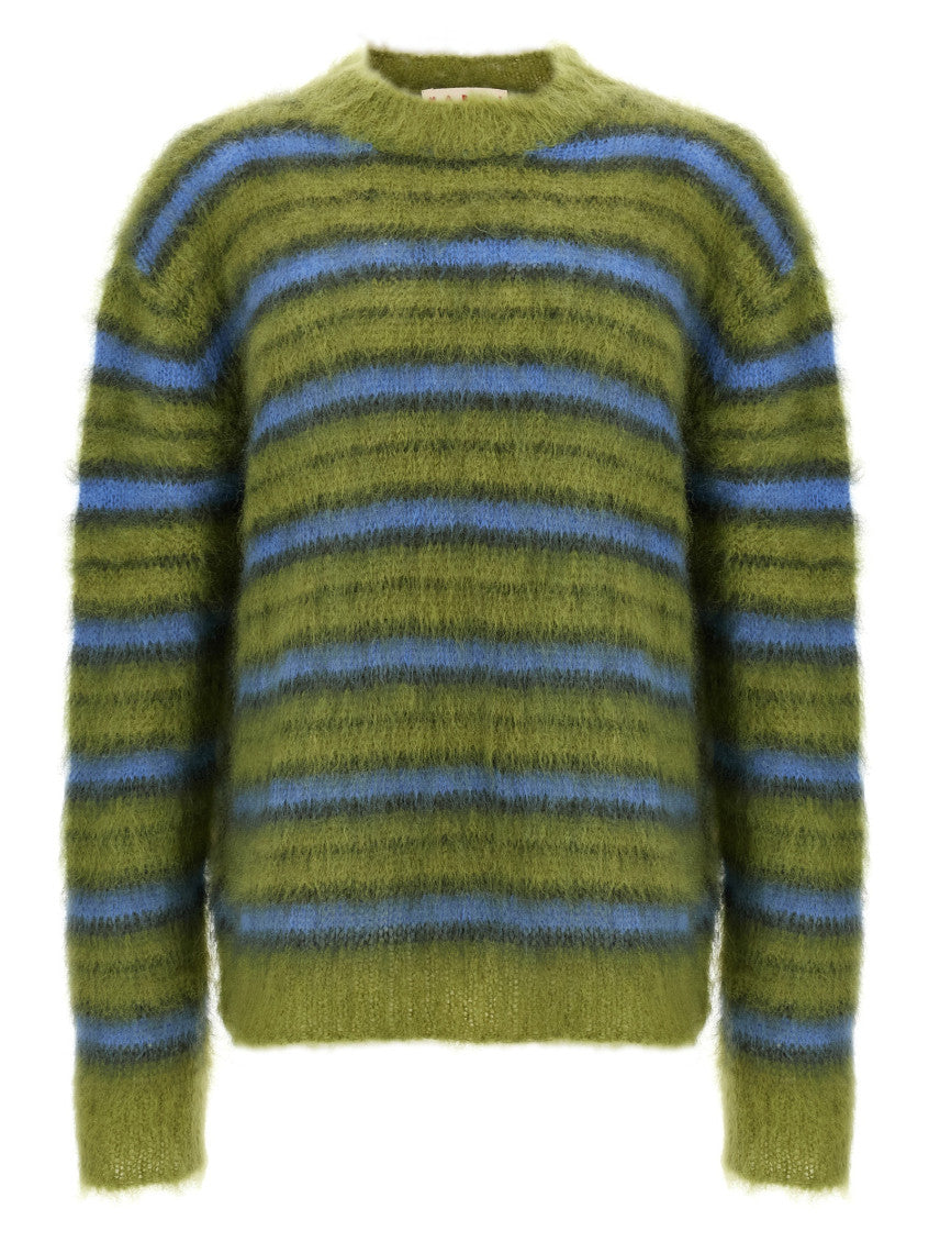 Multi Color Crewneck Striped Sweater 1
