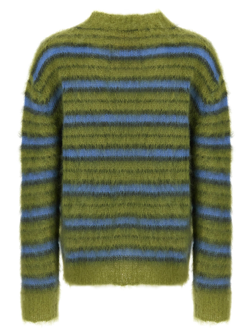 Multi Color Crewneck Striped Sweater 2